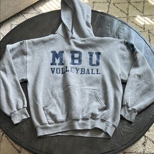 Vintage Russell Athletic Gray Volleyball Hoodie